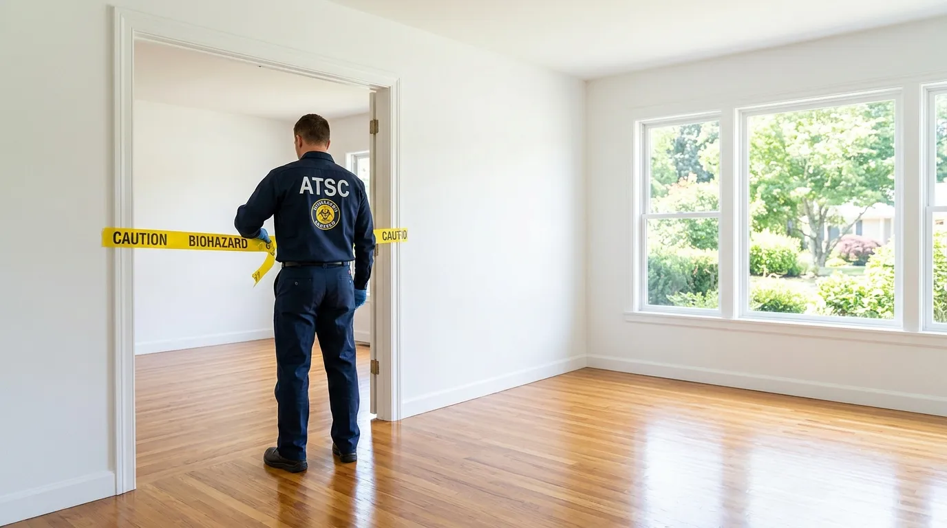 Certified biohazard cleanup crew performing Decomposition Cleanup in Perry Heights